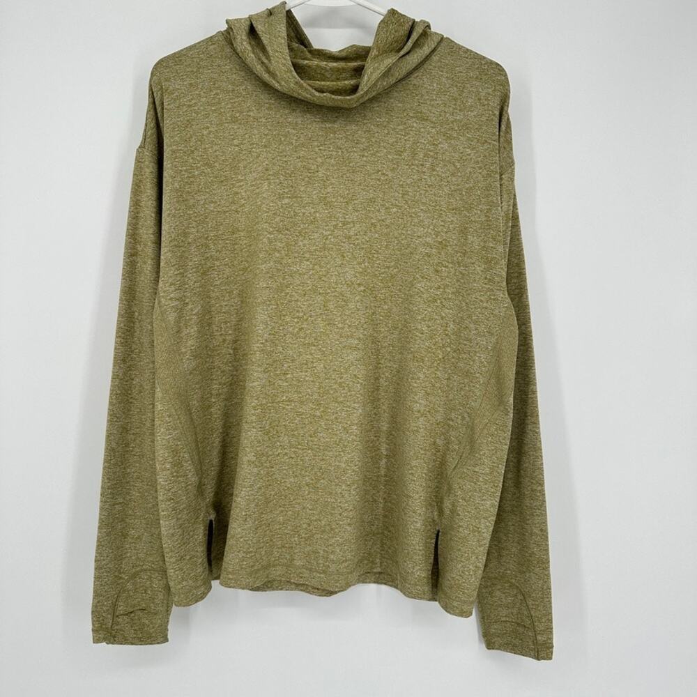 Athleta Uptempo Hoodie Sweatshirt Womens MEDIUM Athleisure Comfort Lounge Green
